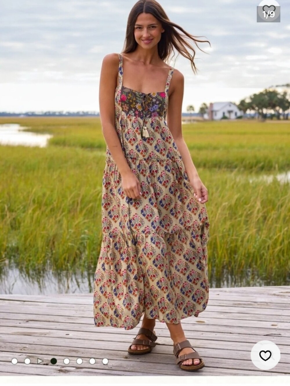 Natural Life Cami Tie Front Maxi Dress Size XS